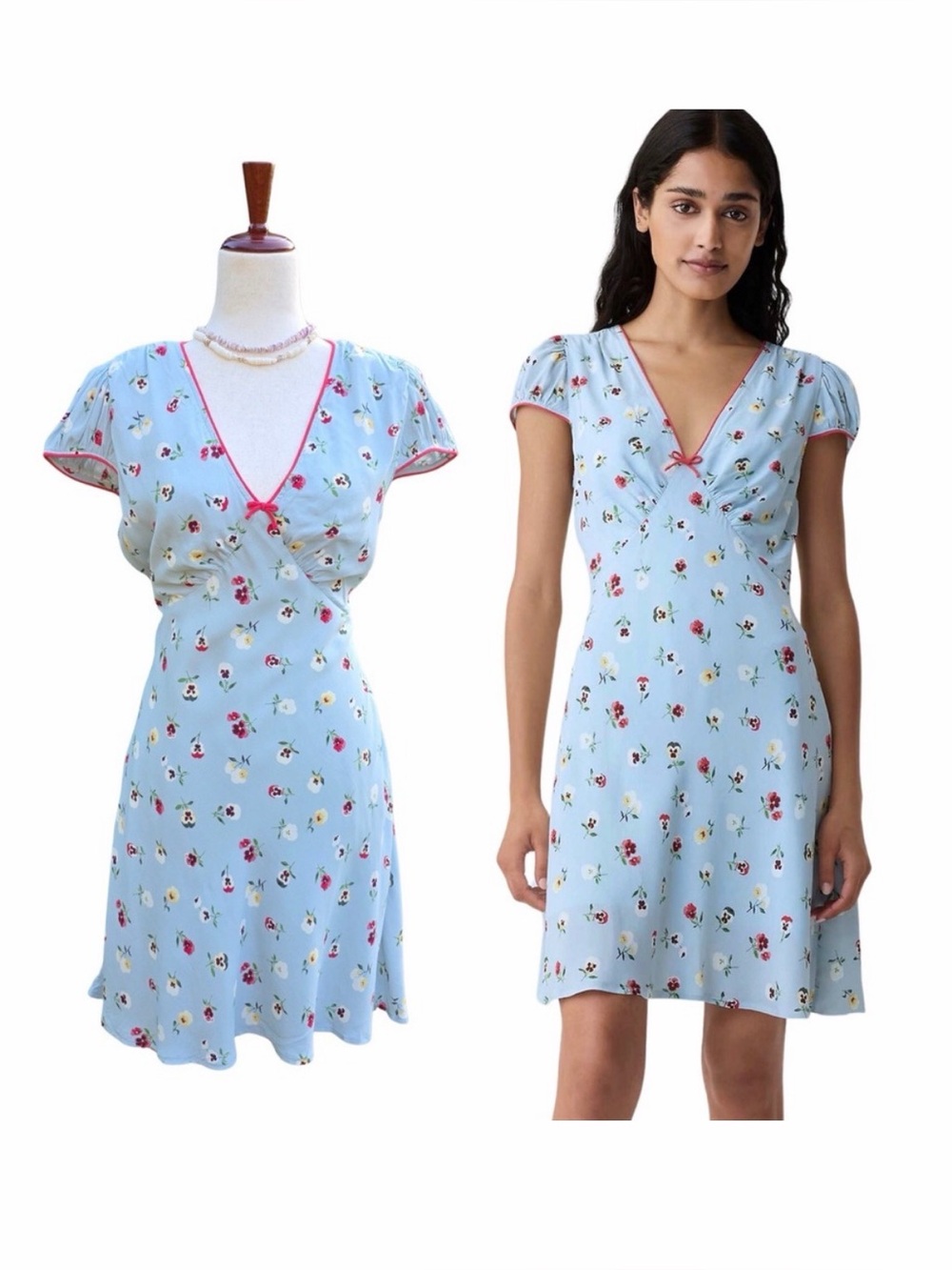 Gap x Doen Floral Dublin Blue Dress Size 12